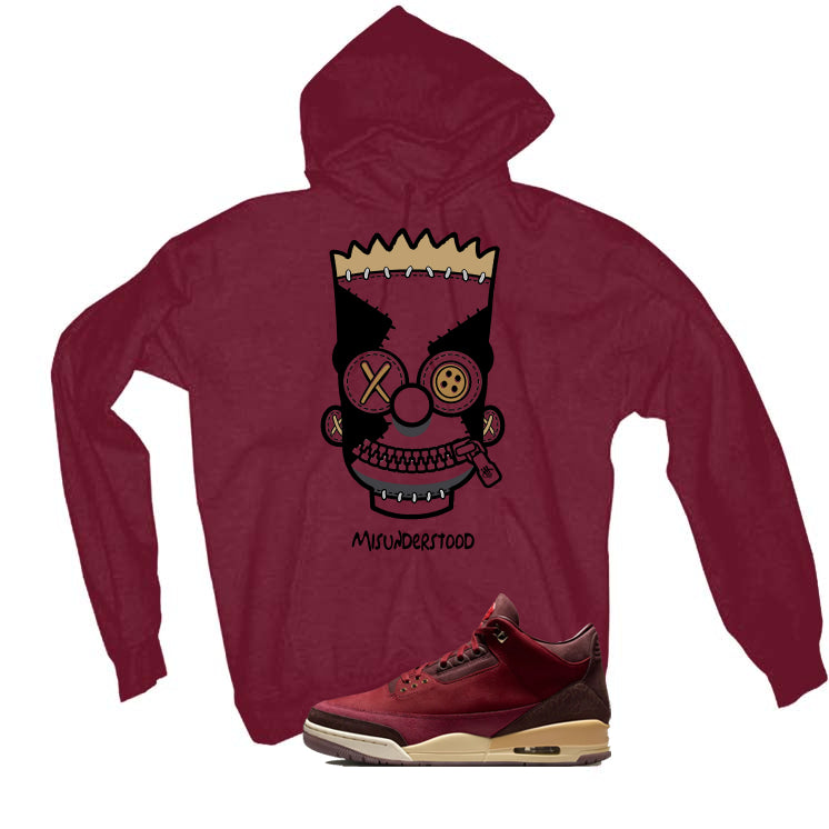 Air Jordan 3 OG Bin 23 Matching T-Shirt Maroon T-Shirt (Misunderstood)| illcurrency