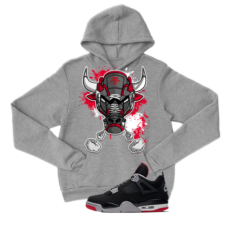 Air Jordan 4 Bred Matching T-Shirt Bull #4