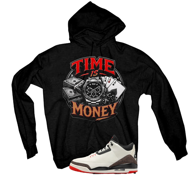 Air Jordan 3 OG World’s Best Dad Matching T-Shirt, Sweatshirts, & Hoodies Black T-Shirt (Time is Money)| illcurrency