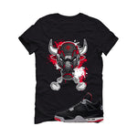 Air Jordan 4 Bred Matching T-Shirt Bull #4