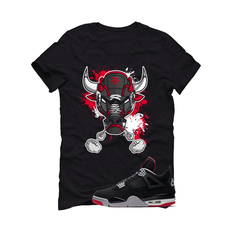 Air Jordan 4 Bred Matching T-Shirt Bull #4