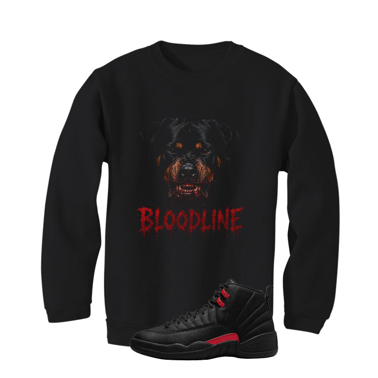 Air Jordan 12 Bloodline Matching T-Shirt, Sweatshirts, & Hoodies Black T-Shirt (Bloodline)| illcurrency