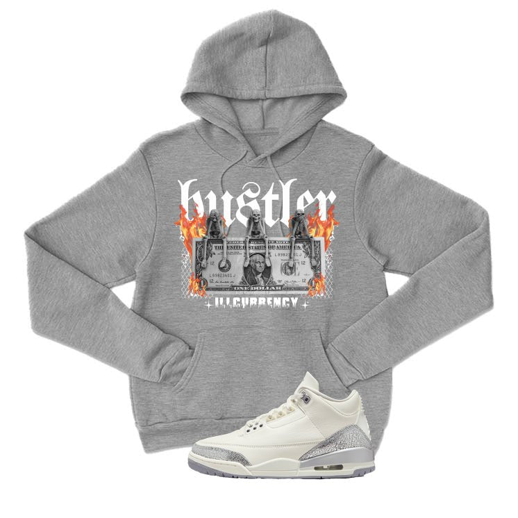 Air Jordan 3 WMNS Sail Grey T-Shirt (See No Evil Hustler)| illcurrency