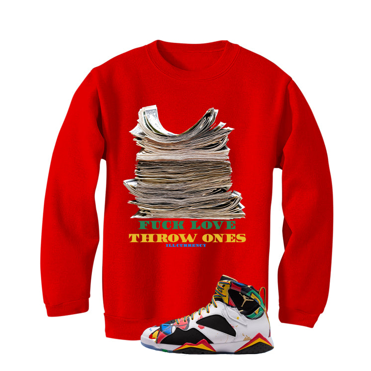 Air Jordan 7 Miro Matching T-Shirt Red T-Shirt (Fck Love)| illcurrency