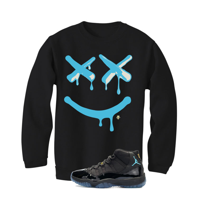 Air Jordan 11 Gamma Blue Matching T-Shirt, Sweatshirts & Hoodies Black T-Shirt (Happy Drip)| illcurrency