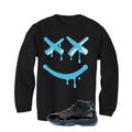 Air Jordan 11 Gamma Blue Matching T-Shirt, Sweatshirts & Hoodies Black T-Shirt (Happy Drip)