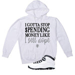 Air Jordan 10 OG Steel White T-Shirt (Gotta Stop Spending Money)| illcurrency