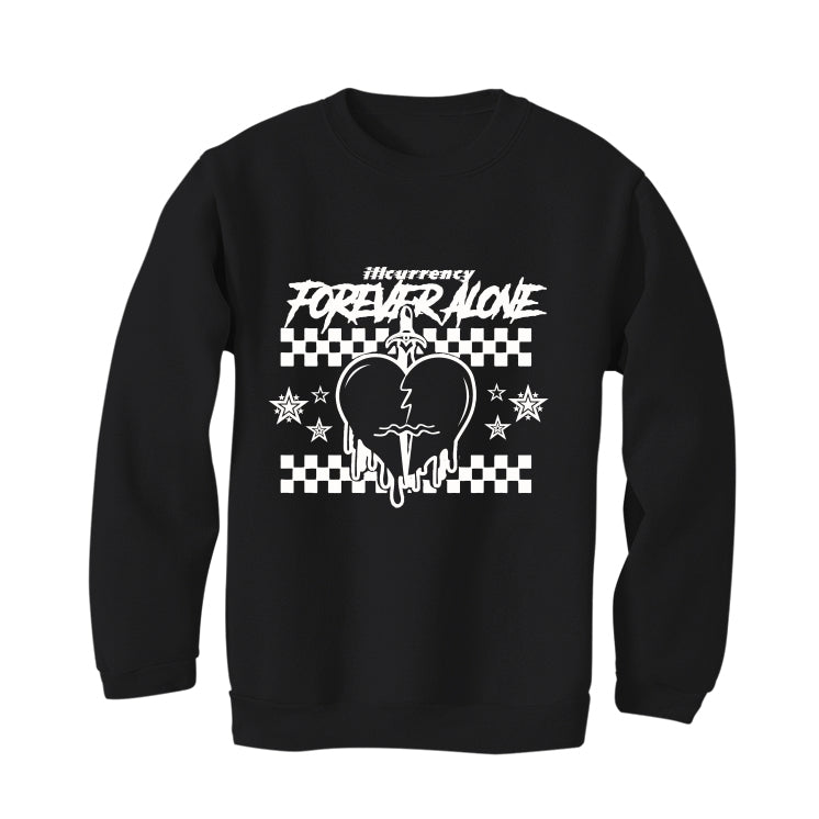 Air Jordan 4 Black Cat Matching T-Shirt, Sweatshirts & Hoodies Black T-Shirt (Forever Alone)| illcurrency