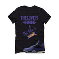 Air Jordan 4 OG Lakers Matching T-Shirt, Sweatshirts & Hoodies Black T-Shirt (The Love is fake)| illcurrency