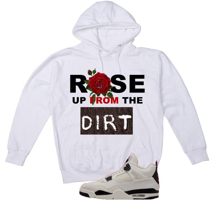 Air Jordan 4 Flight Club Matching T-Shirt, Sweatshirts & Hoodies White T-Shirt (Rose from the bottom)| illcurrency