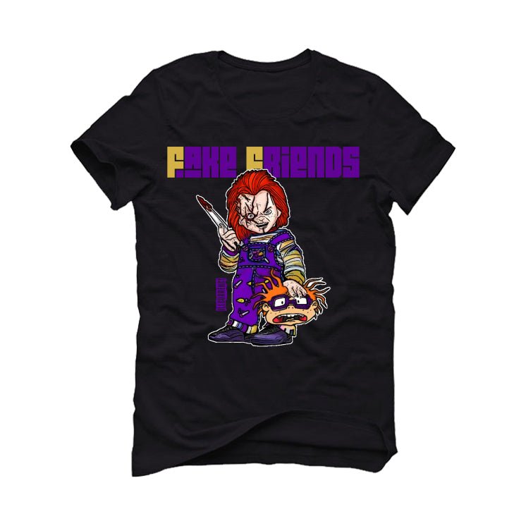 Air Jordan 12 Field Purple - Black T-Shirt (Fake Friends 2)