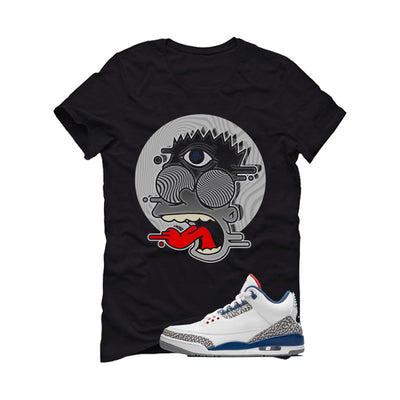 Air Jordan 3 True Blue Matching T-Shirt Black T-Shirt (Blinded)| illcurrency
