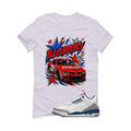 Air Jordan 3 True Blue Matching T-Shirt White T-Shirt (illcurrency Racing)| illcurrency