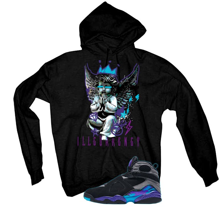 Air Jordan 8 OG Aqua Black T-Shirt (Graffiti Angel)| illcurrency