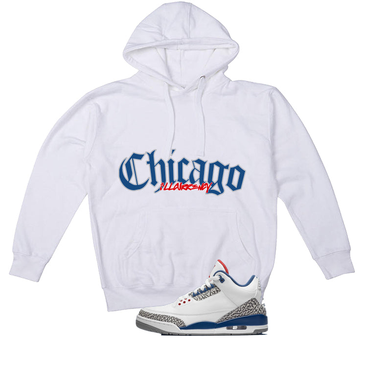 Air Jordan 3 True Blue Matching T-Shirt White T-Shirt (Chicago)| illcurrency