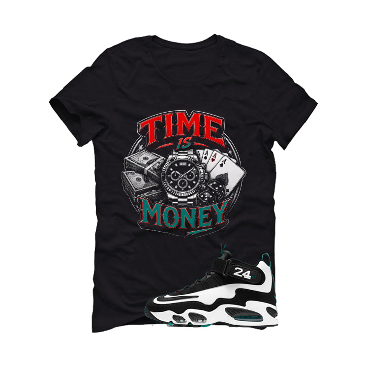 Nike Air Griffey Max 1 Freshwater Matching T-Shirt, Sweatshirts, & Hoodies Black T-Shirt (Time is Money)| illcurrency