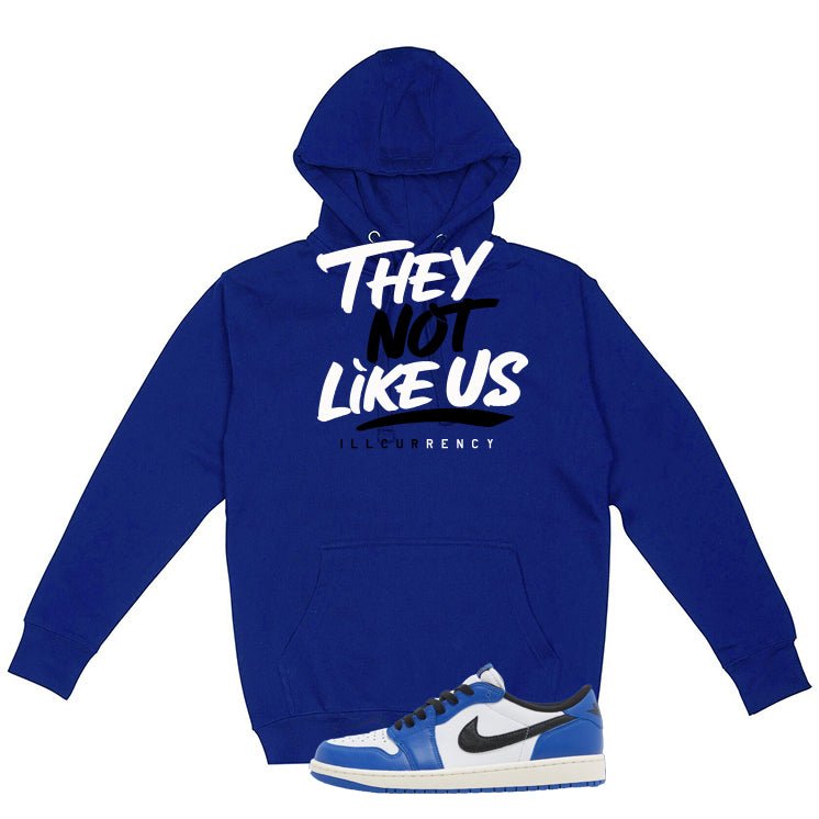 Air Jordan 1 Low OG Game Royal Royal Blue T-Shirt (They not like us)| illcurrency