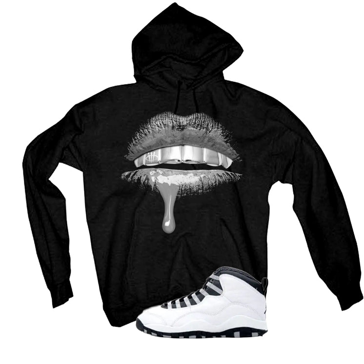 Air Jordan 10 OG Steel Black T-Shirt (Lips)| illcurrency