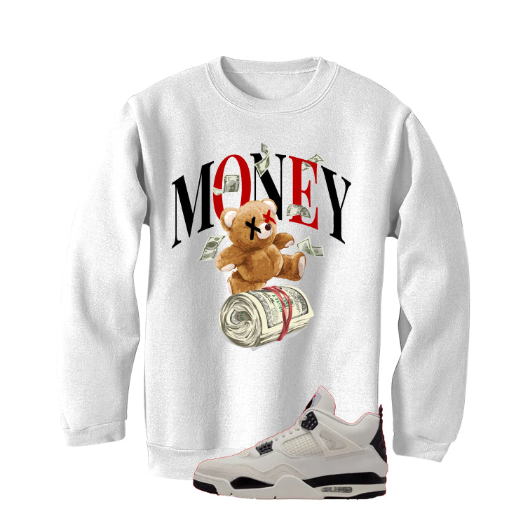 Air Jordan 4 Flight Club Matching T-Shirt, Sweatshirts & Hoodies White T-Shirt (Money Bear)| illcurrency