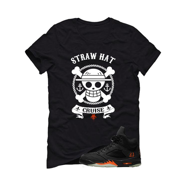 Air Jordan 5 Halloween Matching T-Shirt Straw Hat Cruise