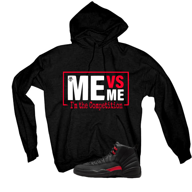 Air Jordan 12 Bloodline Matching T-Shirt, Sweatshirts, & Hoodies Black T-Shirt (Me Vs Me)| illcurrency