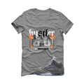 Air Jordan 5 Wolf Grey Matching T-Shirt, Sweatshirts & Hoodies Grey T-Shirt (See No Evil Hustler)| illcurrency