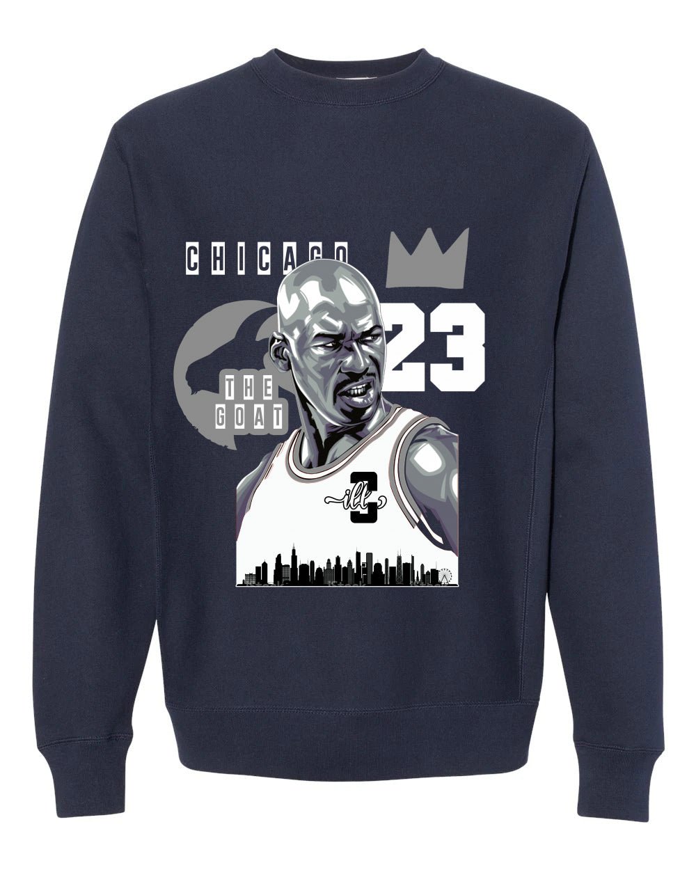 Air Jordan 5 “Georgetown” | illcurrency Navy Blue T-Shirt (The Goat)
