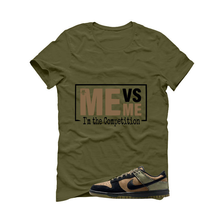 Nike Dunk Low Frankenstein Matching T-Shirt, Sweatshirts & Hoodies Military Green T-Shirt (Me vs Me)| illcurrency