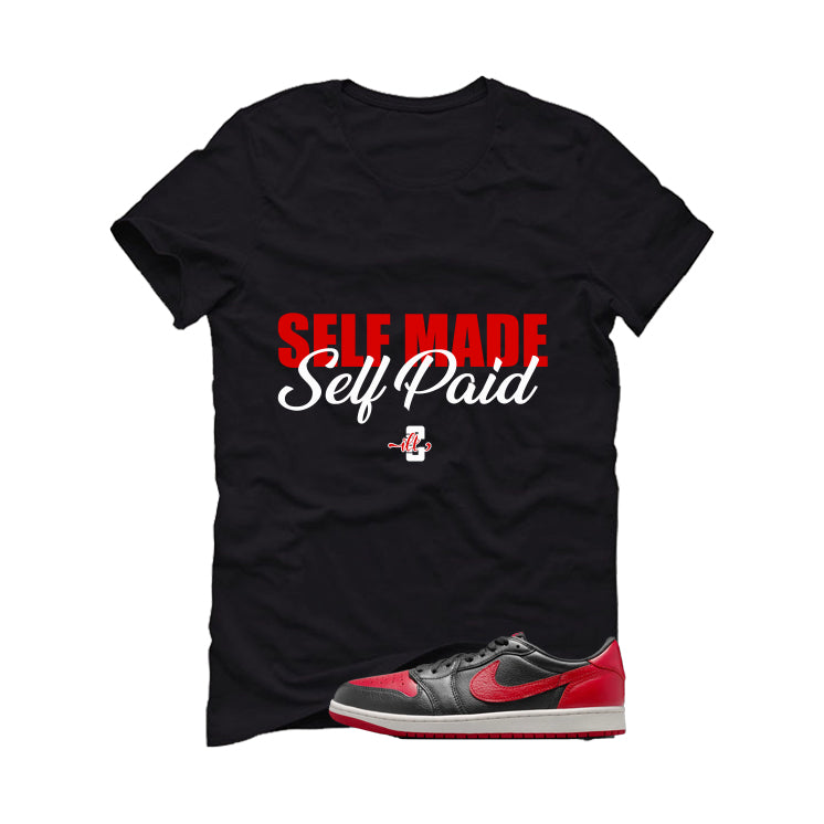 Air Jordan 1 Low OG Banned Matching T-Shirt, Sweatshirts & Hoodies Black T-Shirt (Self Made Self Paid)| illcurrency