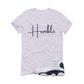 Air Jordan 13 Midnight Navy White T-Shirt (Stay Humble)| illcurrency