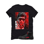 Air Jordan 12 Bloodline Matching T-Shirt, Sweatshirts, & Hoodies Black T-Shirt (Pacino)| illcurrency