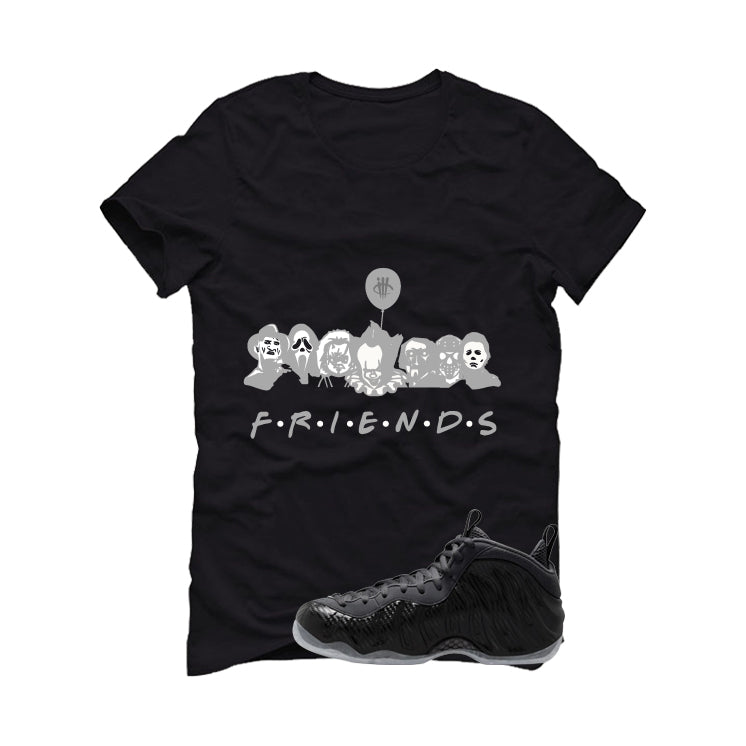 NIKE FOAMPOSITE ONE CARBON FIBER Matching T-Shirt, Sweatshirts & Hoodies Black T-Shirt (Friends)| illcurrency