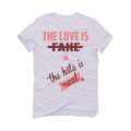 Nike Dunk Low WMNS “Valentine’s Day” | illcurrency White T-Shirt (Love is Fake)