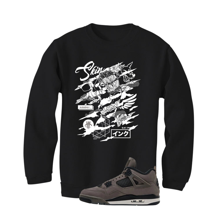 Air Jordan 4 Cave Stone Black T-Shirt (Skin And Ink)| illcurrency