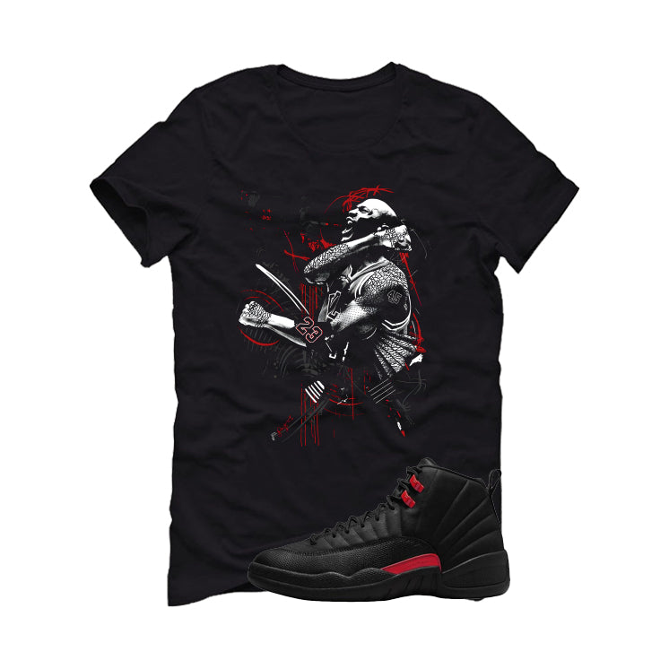 Air Jordan 12 Bloodline Matching T-Shirt, Sweatshirts, & Hoodies Black T-Shirt (Jordan)| illcurrency