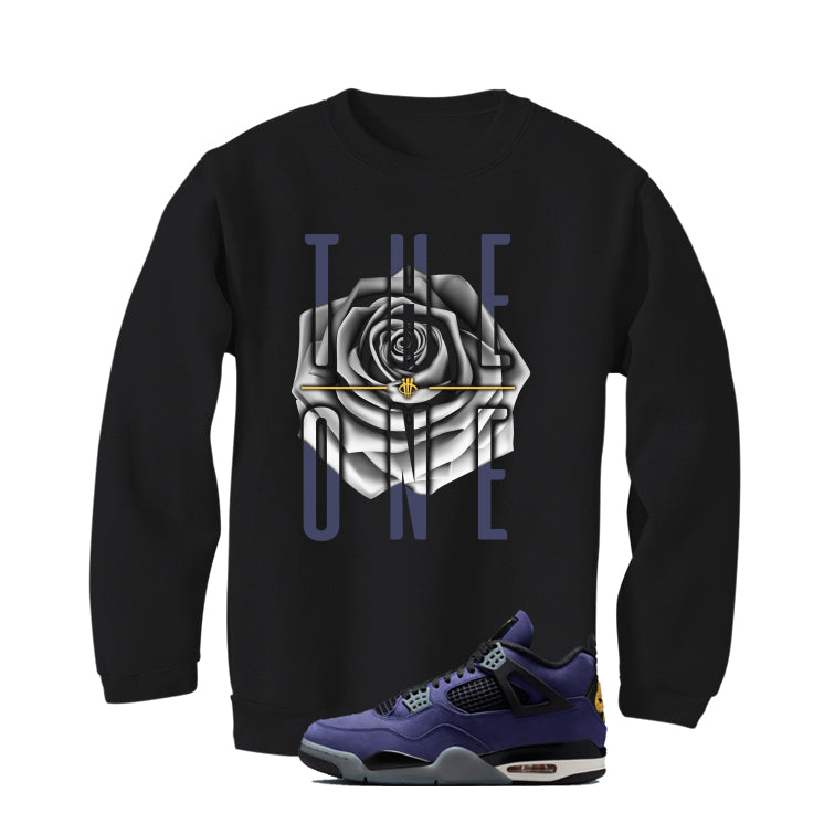 Air Jordan 4 OG Lakers Matching T-Shirt, Sweatshirts & Hoodies Black T-Shirt (The One)| illcurrency
