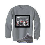 Air Jordan 5 Wolf Grey Matching T-Shirt, Sweatshirts & Hoodies Grey T-Shirt (Friends)| illcurrency