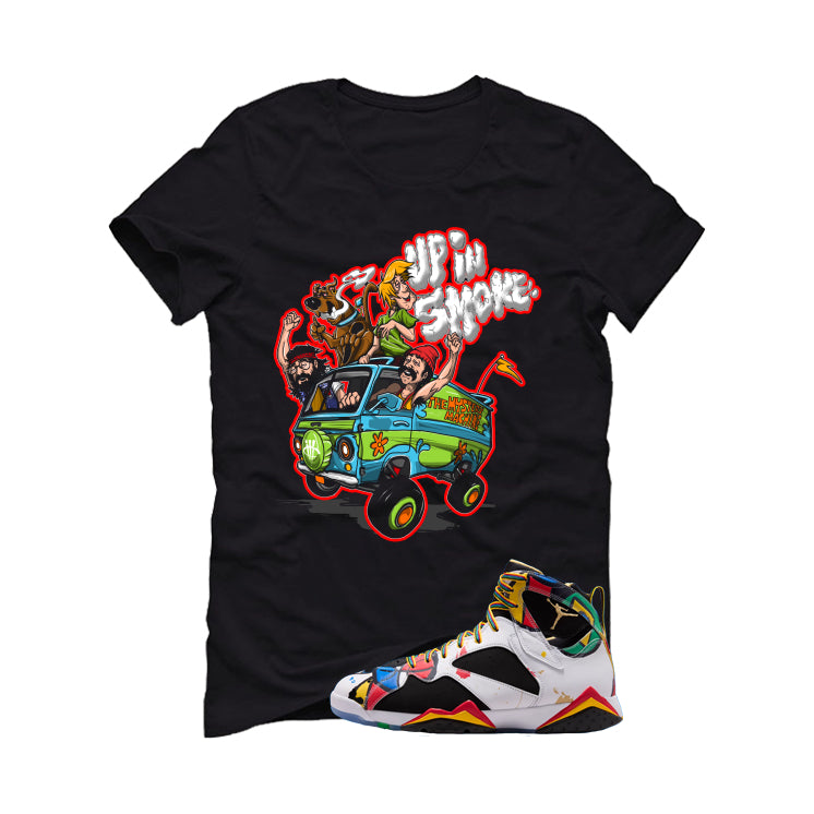 Air Jordan 7 Miro Matching T-Shirt Black T-Shirt (Up in smoke)| illcurrency