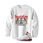 Air Jordan 5 Fire Red Black Tongue White T-Shirt (See No Evil Hustler)| illcurrency