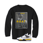 Air Jordan 4 Tour Yellow Matching T-Shirt Black T-Shirt (The City Of The Goat)| illcurrency