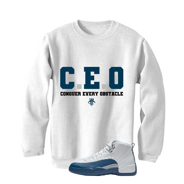 Air Jordan 12 French Blue White T-Shirt (Ceo)| illcurrency