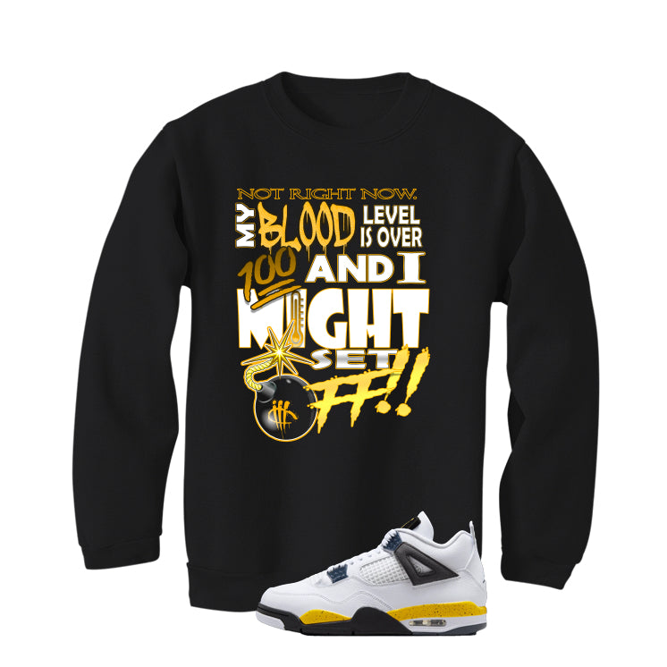 Air Jordan 4 Tour Yellow Matching T-Shirt Black T-Shirt (Set off)| illcurrency