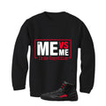Air Jordan 12 Bloodline Matching T-Shirt, Sweatshirts, & Hoodies Black T-Shirt (Me Vs Me)