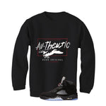 Air Jordan 5 Black Metallic Reimagined Black T-Shirt (Authentic)| illcurrency