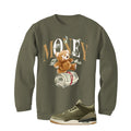 Air Jordan 3 Family Affair Matching T-Shirt, Sweatshirts & Hoodies Military Green T-Shirt (Money Bear)