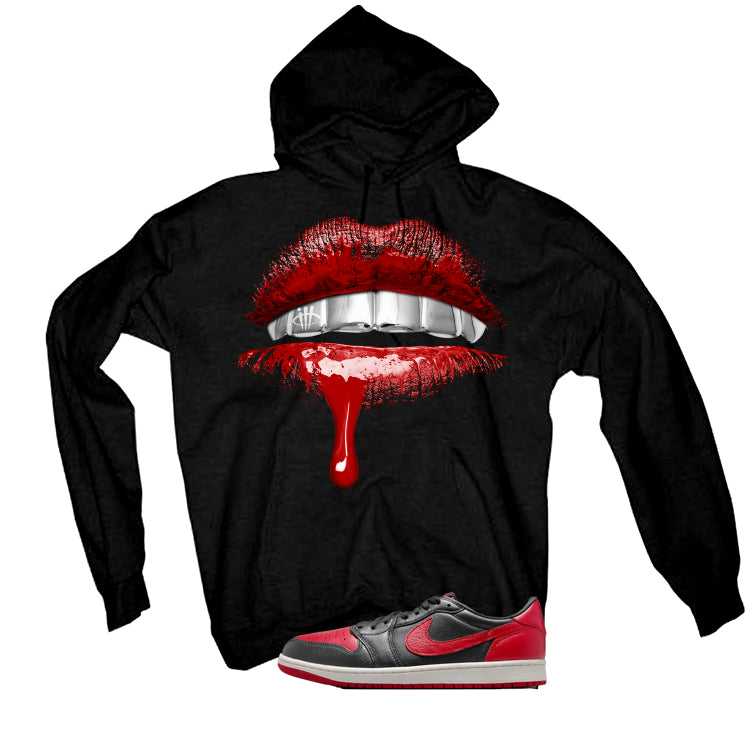 Air Jordan 1 Low OG Banned Matching T-Shirt, Sweatshirts & Hoodies Black T-Shirt (Lips)| illcurrency