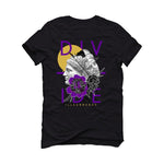 Air Jordan 12 Field Purple -  Black T-Shirt (Divide)
