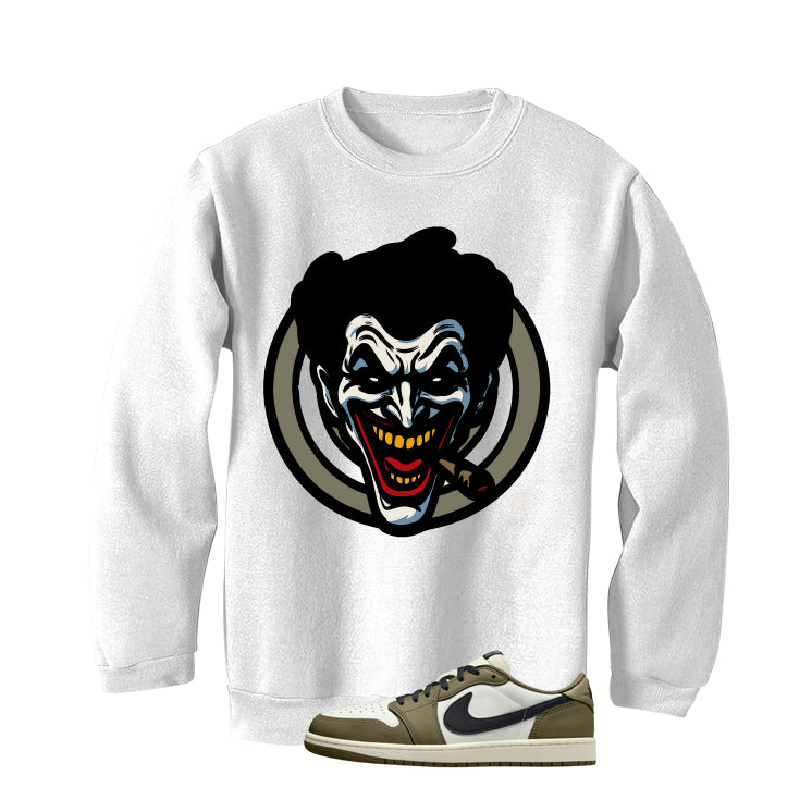 Air Jordan 1 Low OG Medium Olive Matching T-Shirt, Sweatshirts & Hoodies White T-Shirt (Joke The Joker)| illcurrency