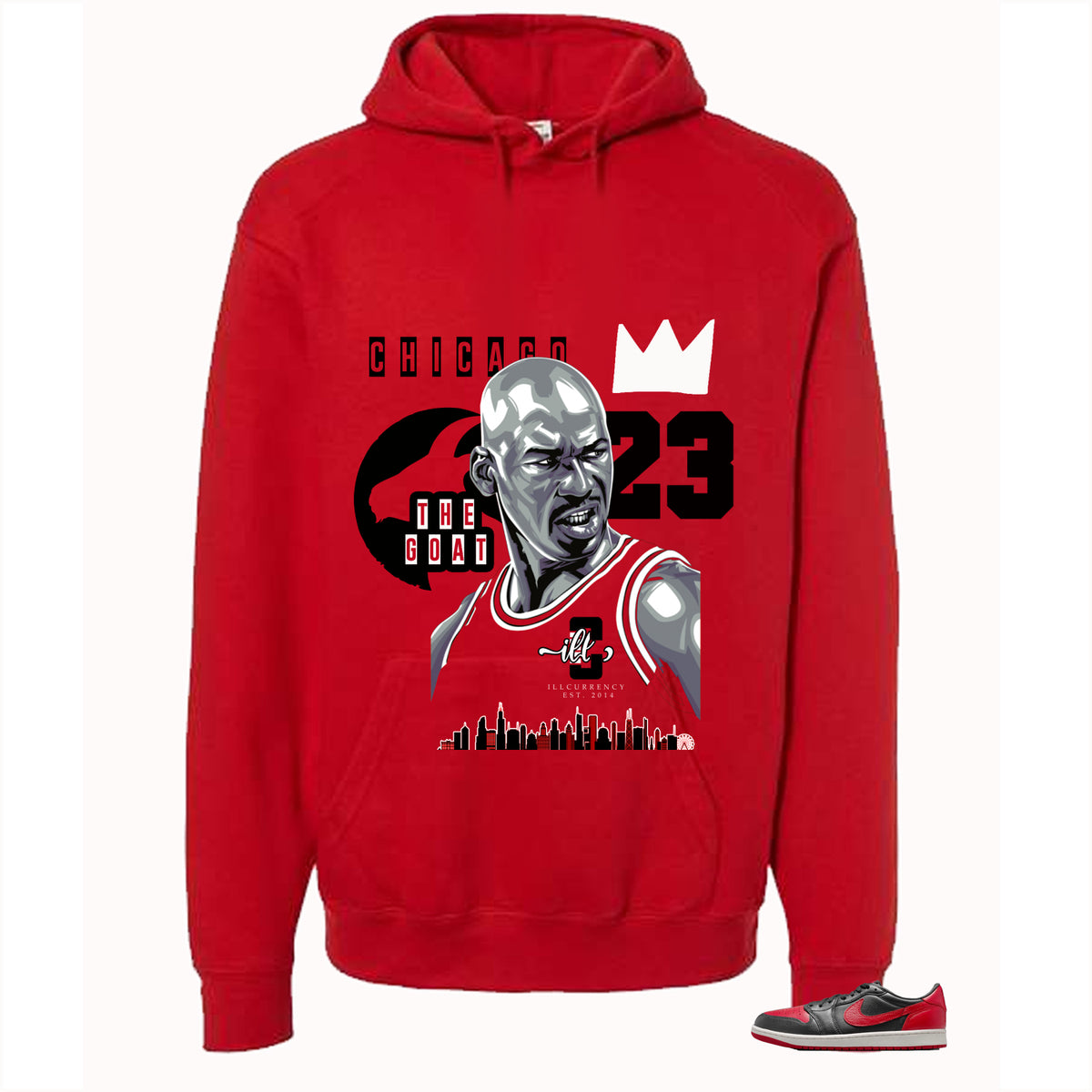 Air Jordan 1 Low OG Banned Matching T-Shirt, Sweatshirts & Hoodies Red T-Shirt (The Goat)| illcurrency