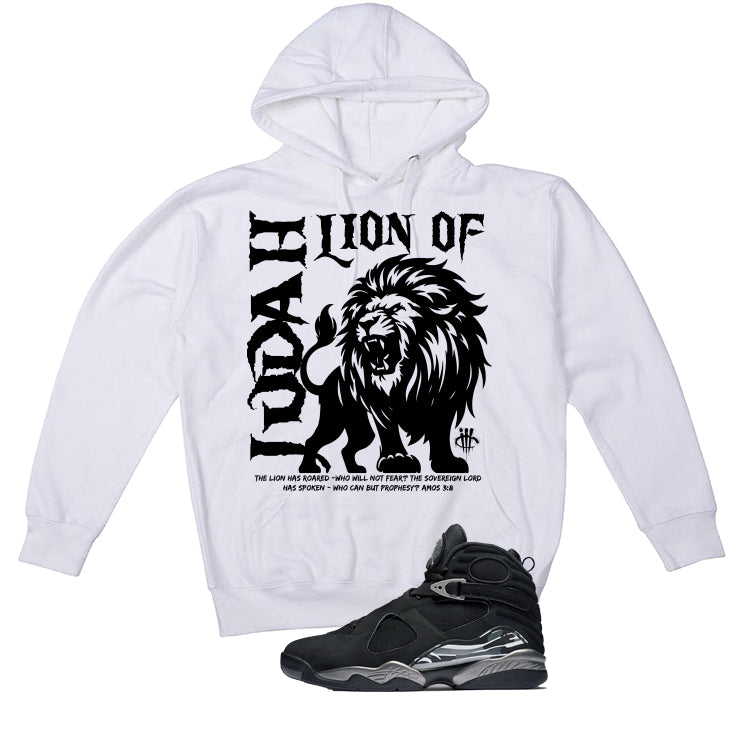 Air Jordan 8 Chrome Matching T-Shirt White T-Shirt (Lion of Judah)| illcurrency